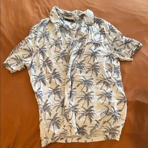 All Saints Black and White Casual Button Down Shirt